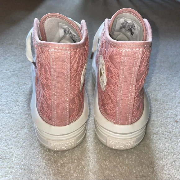 Converse Pink and White high top move - Picture 5 of 9